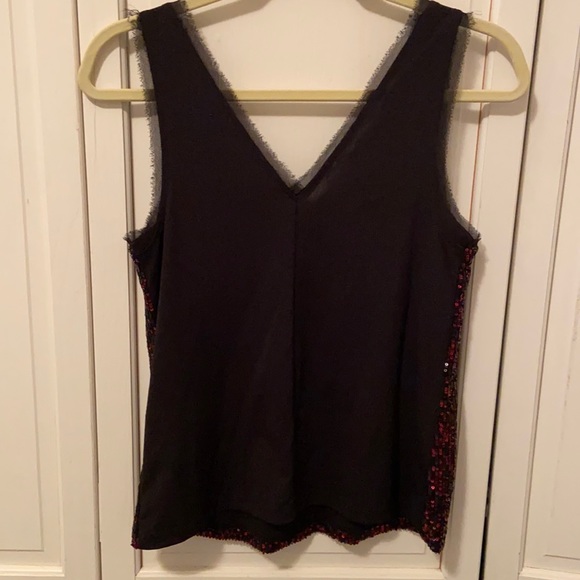Rachel Roy Sequin Sleeveless V NeckTop. - Picture 5 of 5